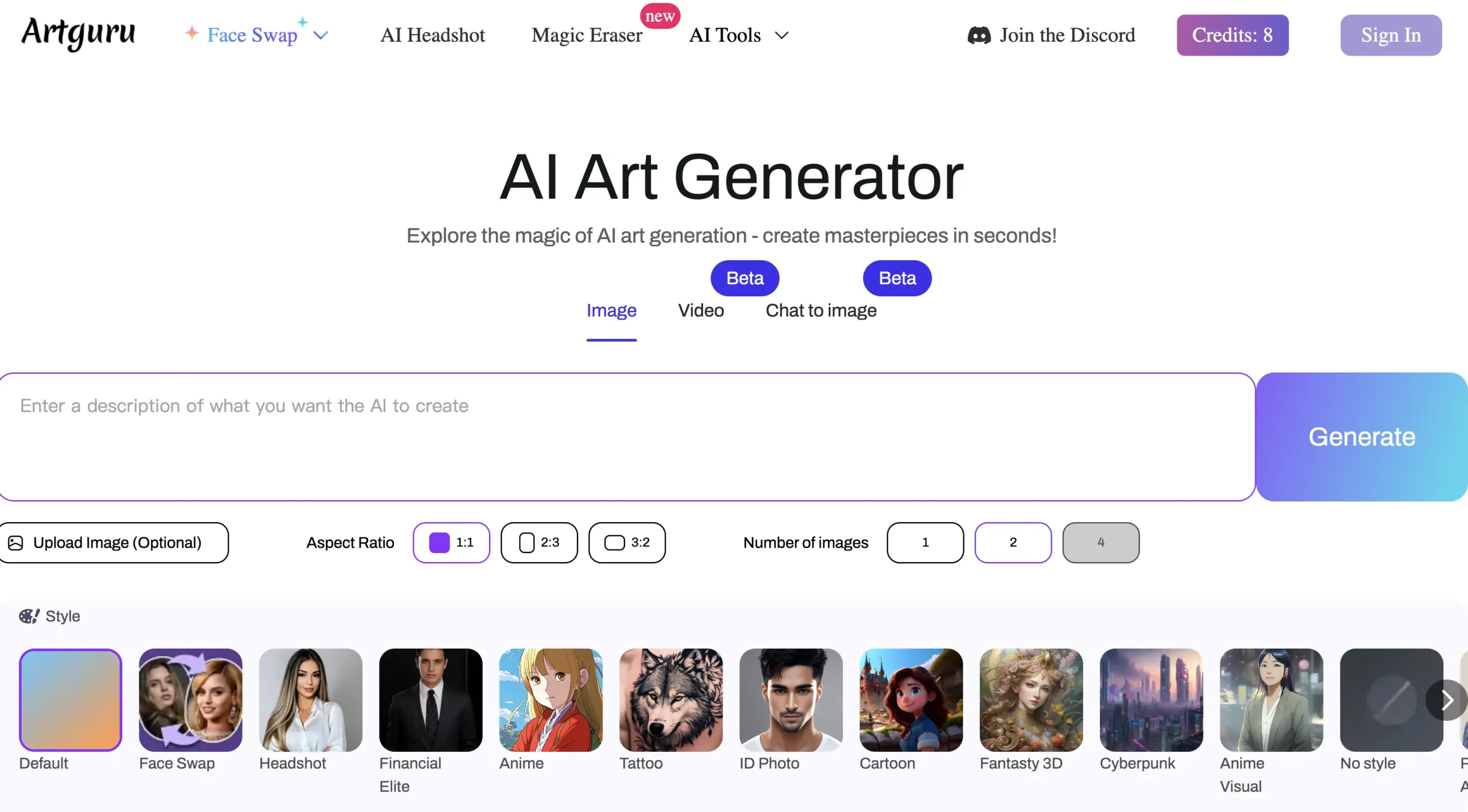 Artguru AI Image Generator