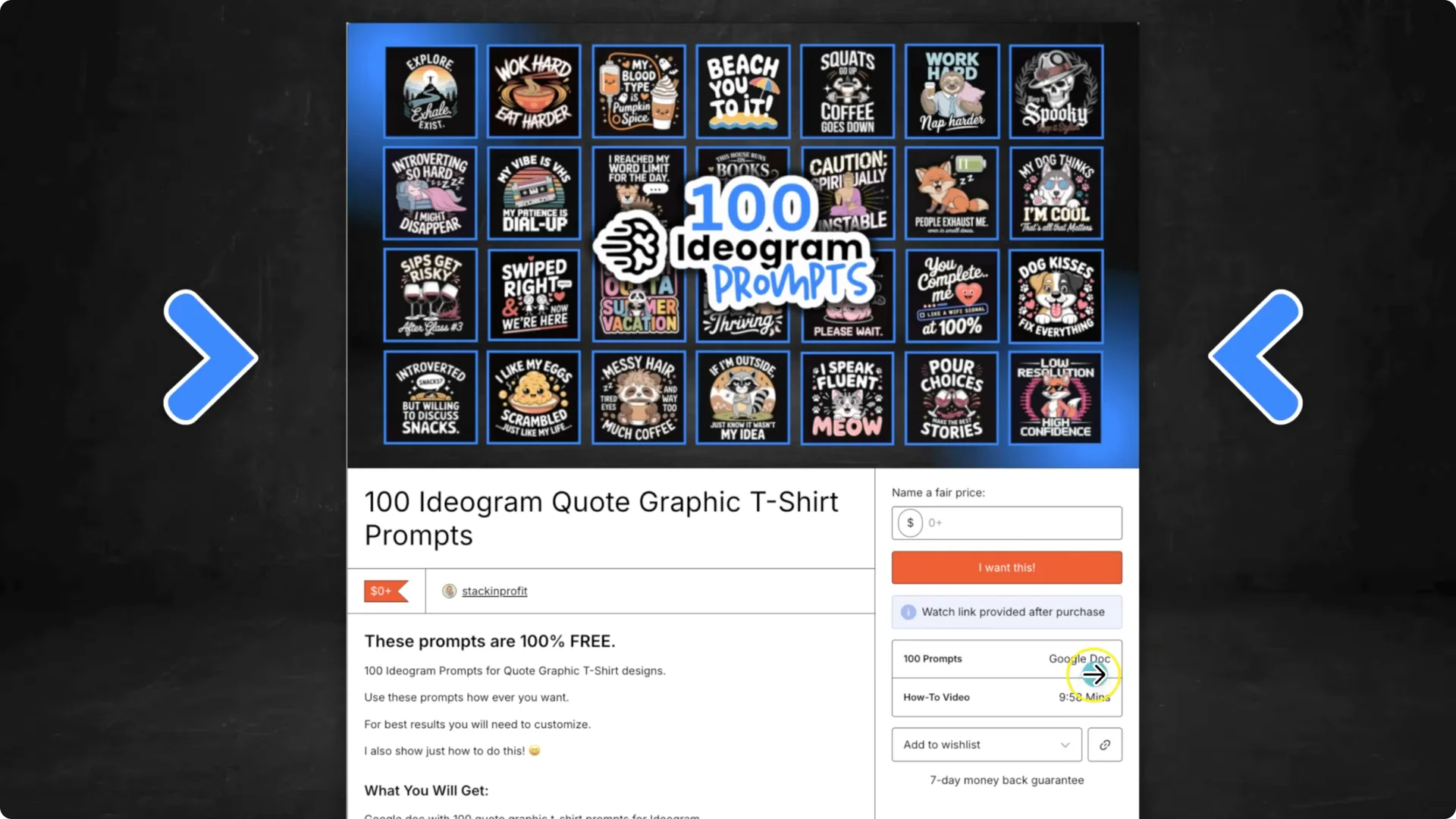 100 Free Ideogram Prompts for Unique Quote T-Shirt Designs screenshot 1