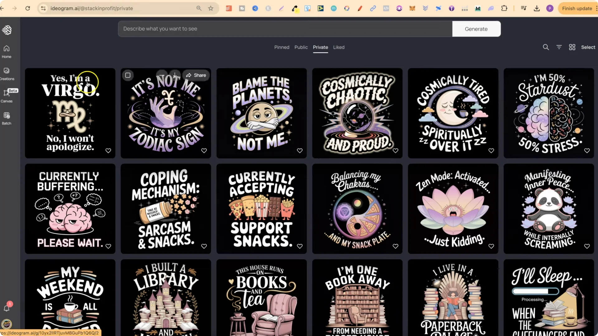 100 Free Ideogram Prompts for Unique Quote T-Shirt Designs screenshot 10