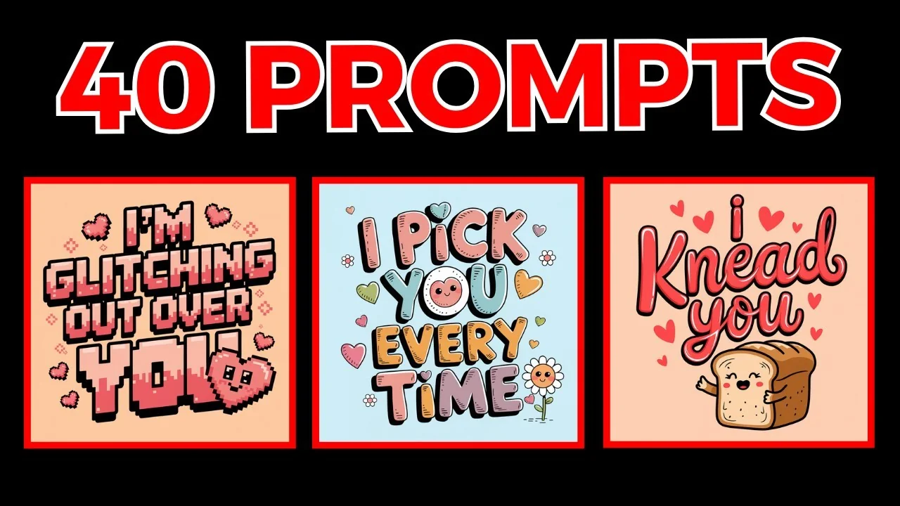 40 Unique IDEOGRAM AI Prompts for Valentine’s Print on Demand - Featured Image