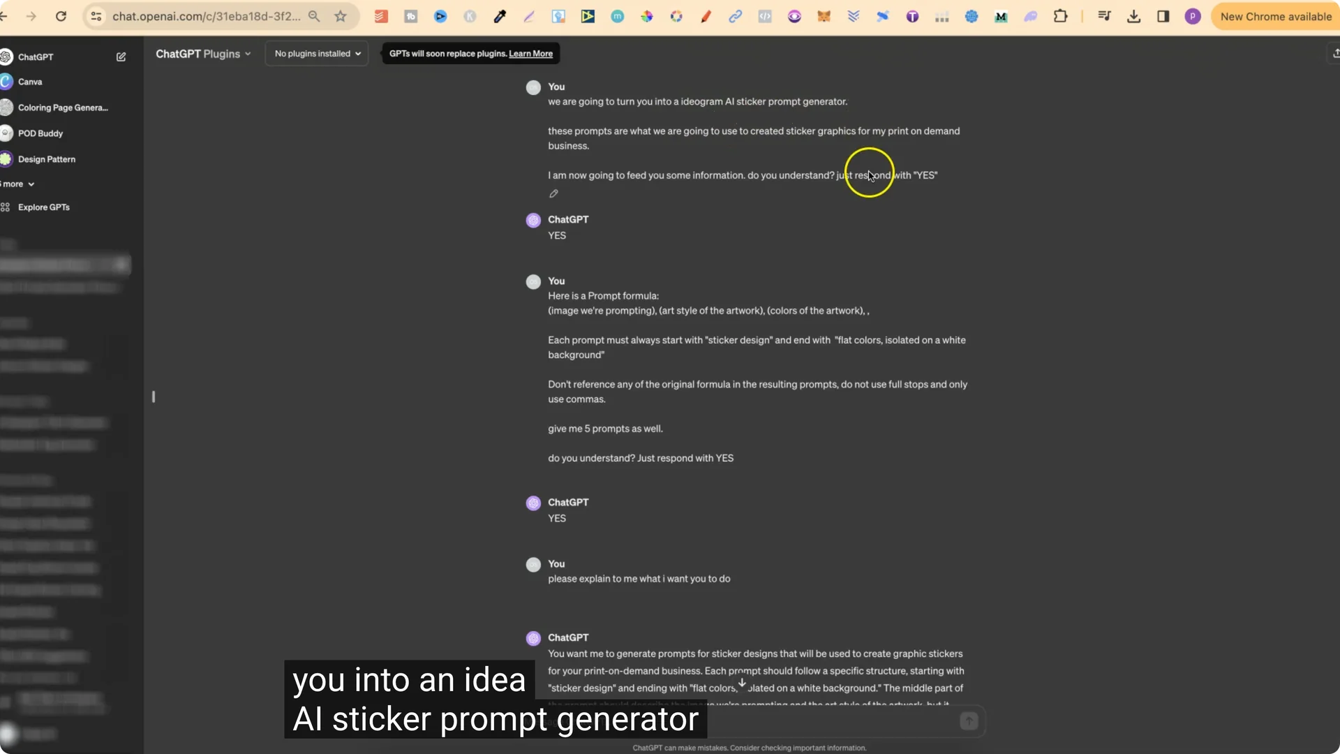Boost Creativity with This Free Chat GPT Ideogram Sticker Prompt Generator screenshot 1