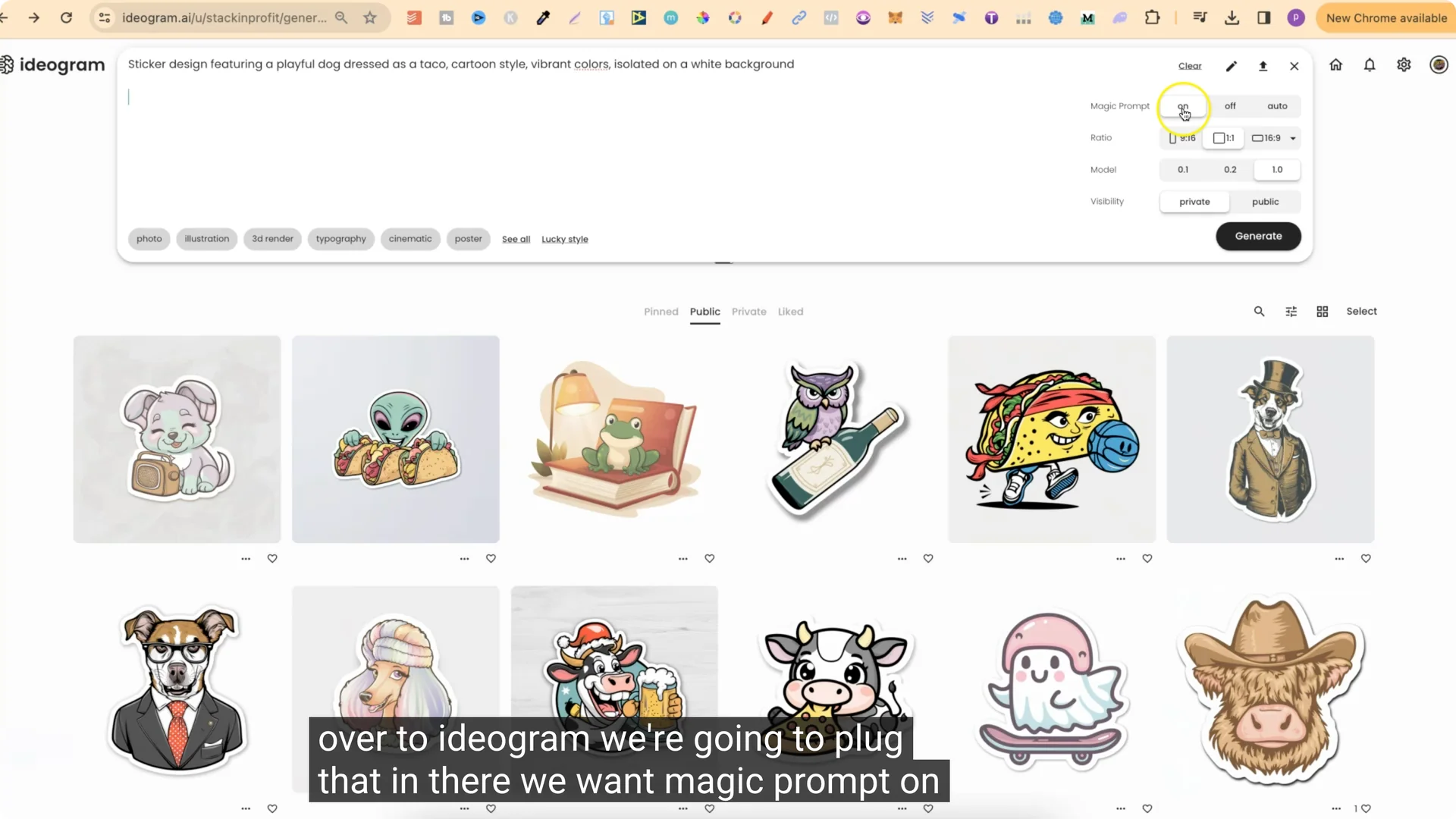 Boost Creativity with This Free Chat GPT Ideogram Sticker Prompt Generator screenshot 6