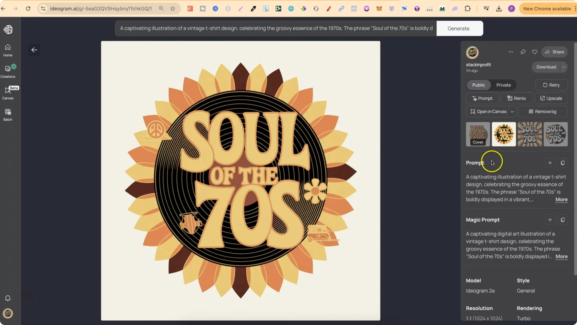 Can IDEOGRAM 2A Enhance Old T-Shirt and Sticker Designs? screenshot 5