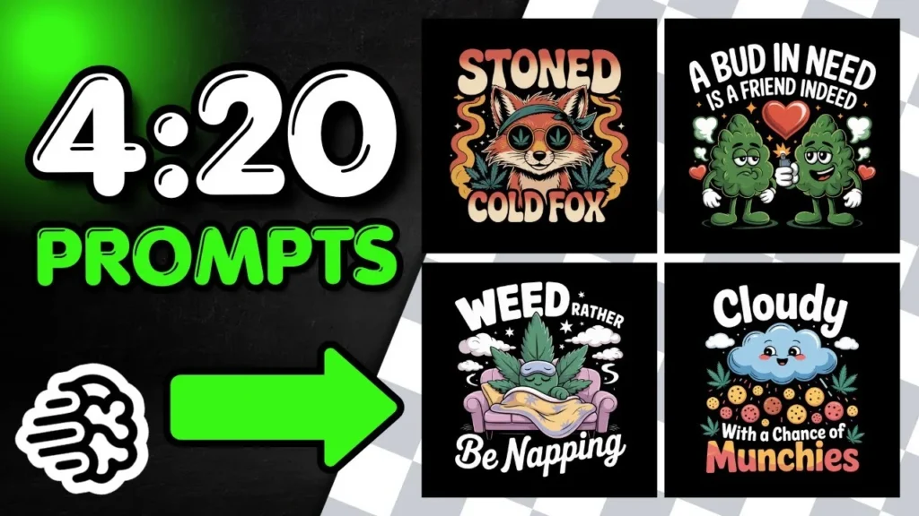 Create 420 T-Shirts Quickly Using IDEOGRAM 3.0 AI Prompts - Featured Image