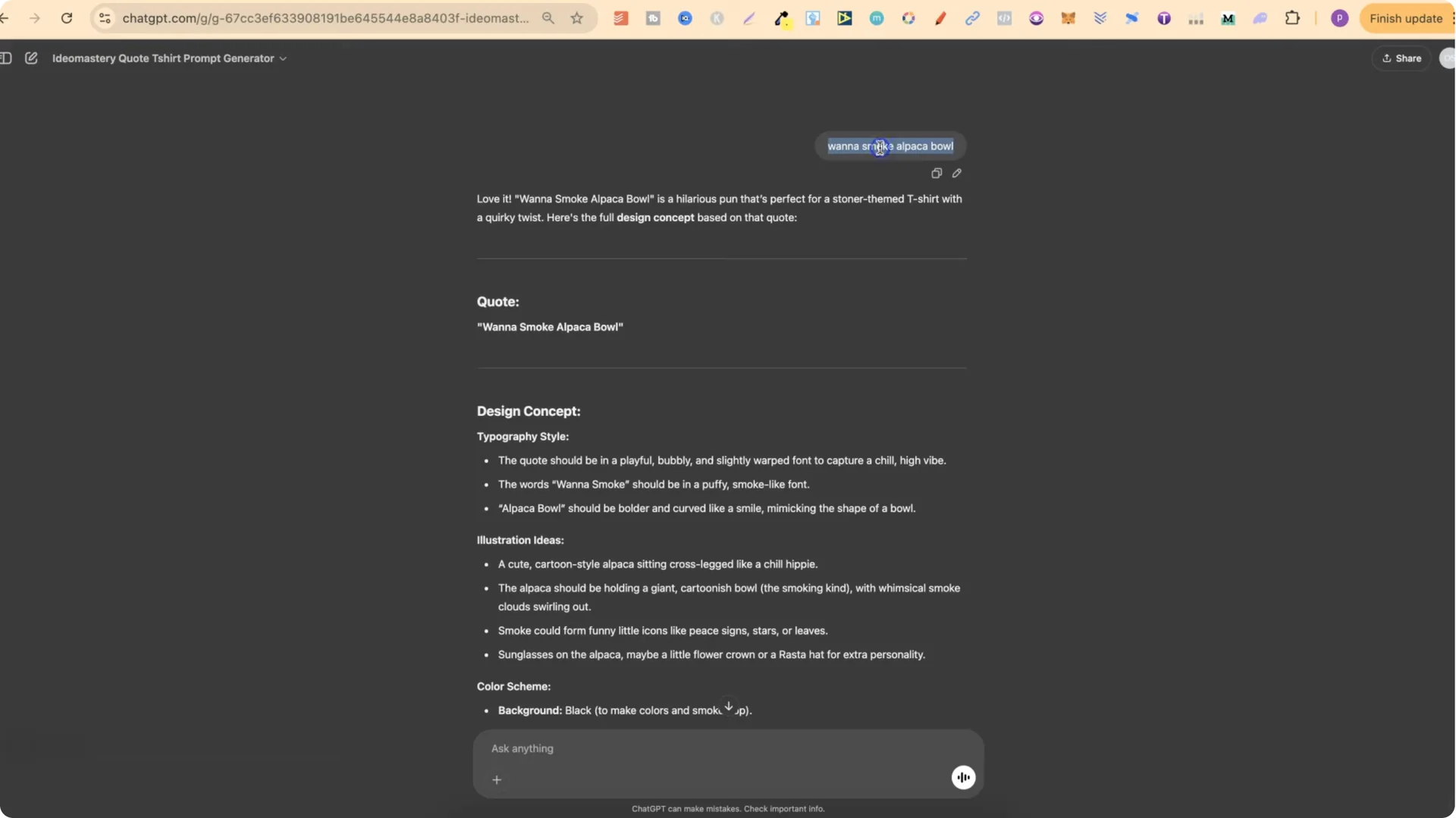Create 420 T-Shirts Quickly Using IDEOGRAM 3.0 AI Prompts screenshot 4