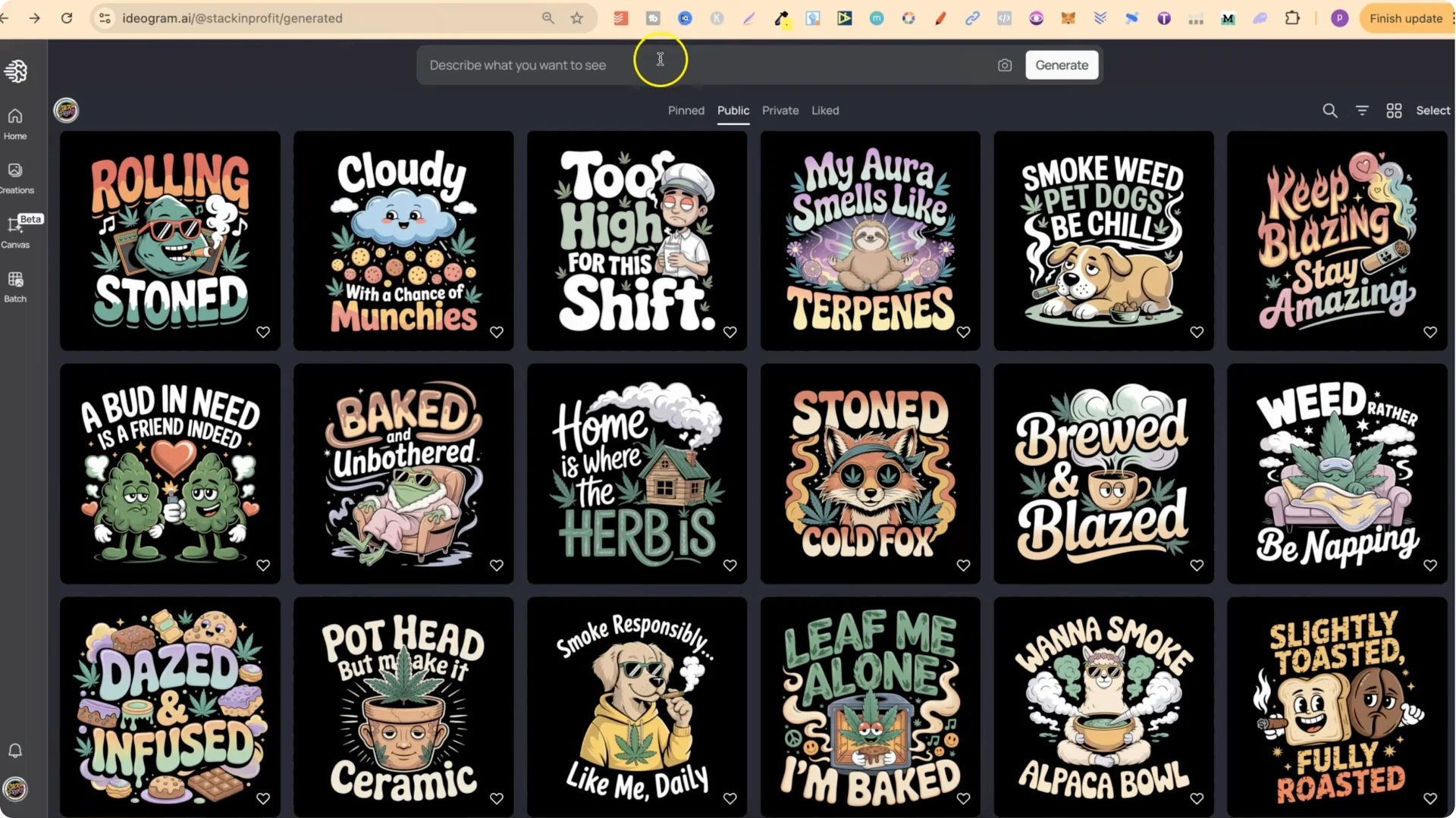 Create 420 T-Shirts Quickly Using IDEOGRAM 3.0 AI Prompts screenshot 5