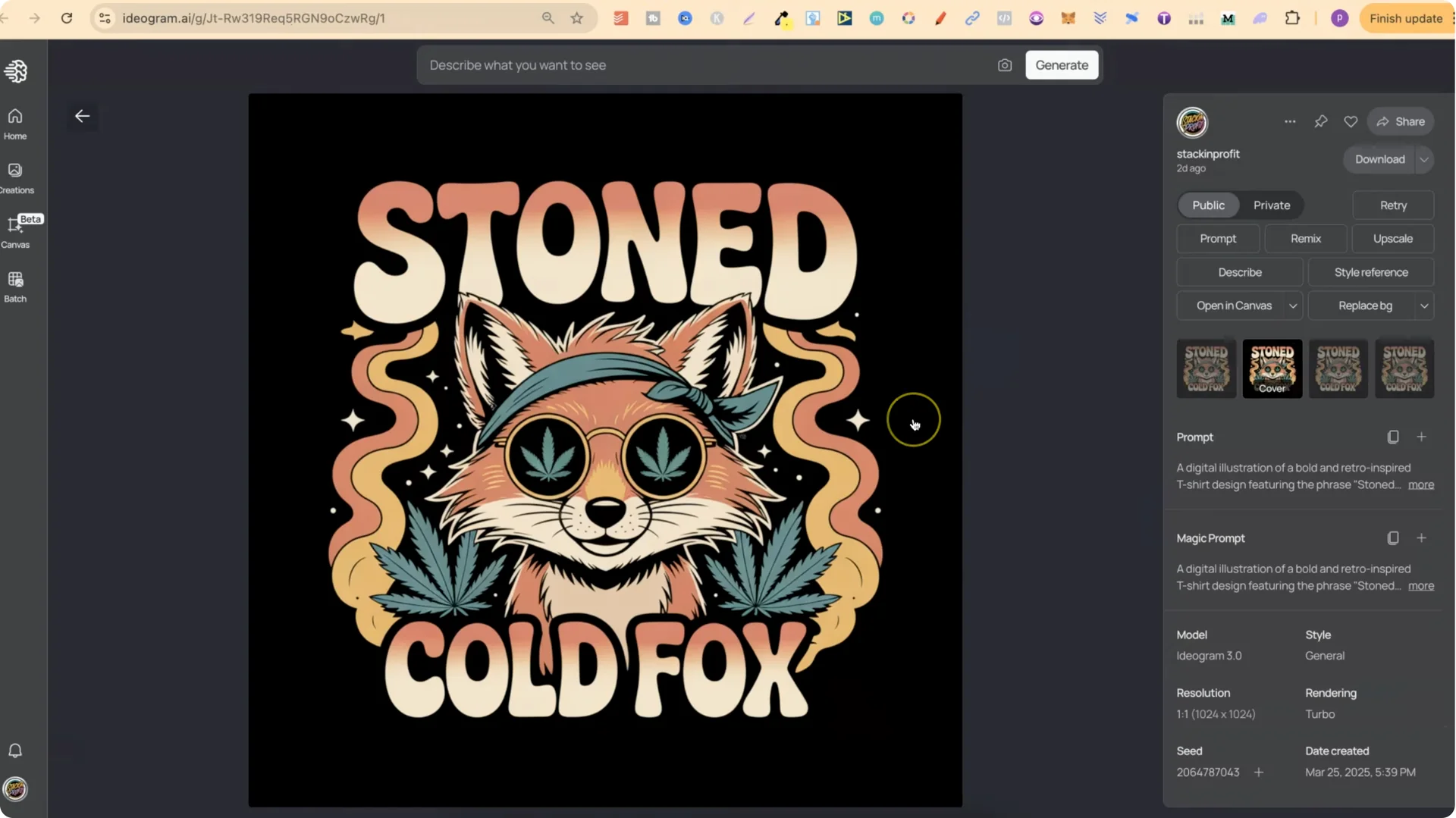 Create 420 T-Shirts Quickly Using IDEOGRAM 3.0 AI Prompts screenshot 6