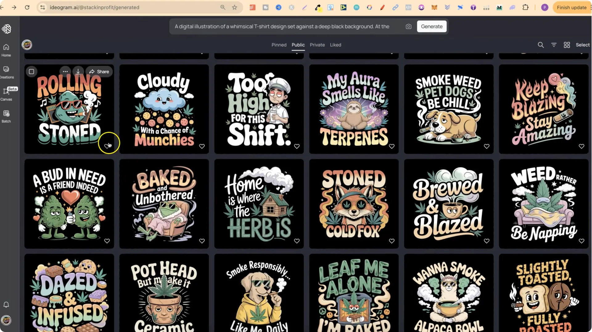 Create 420 T-Shirts Quickly Using IDEOGRAM 3.0 AI Prompts screenshot 8