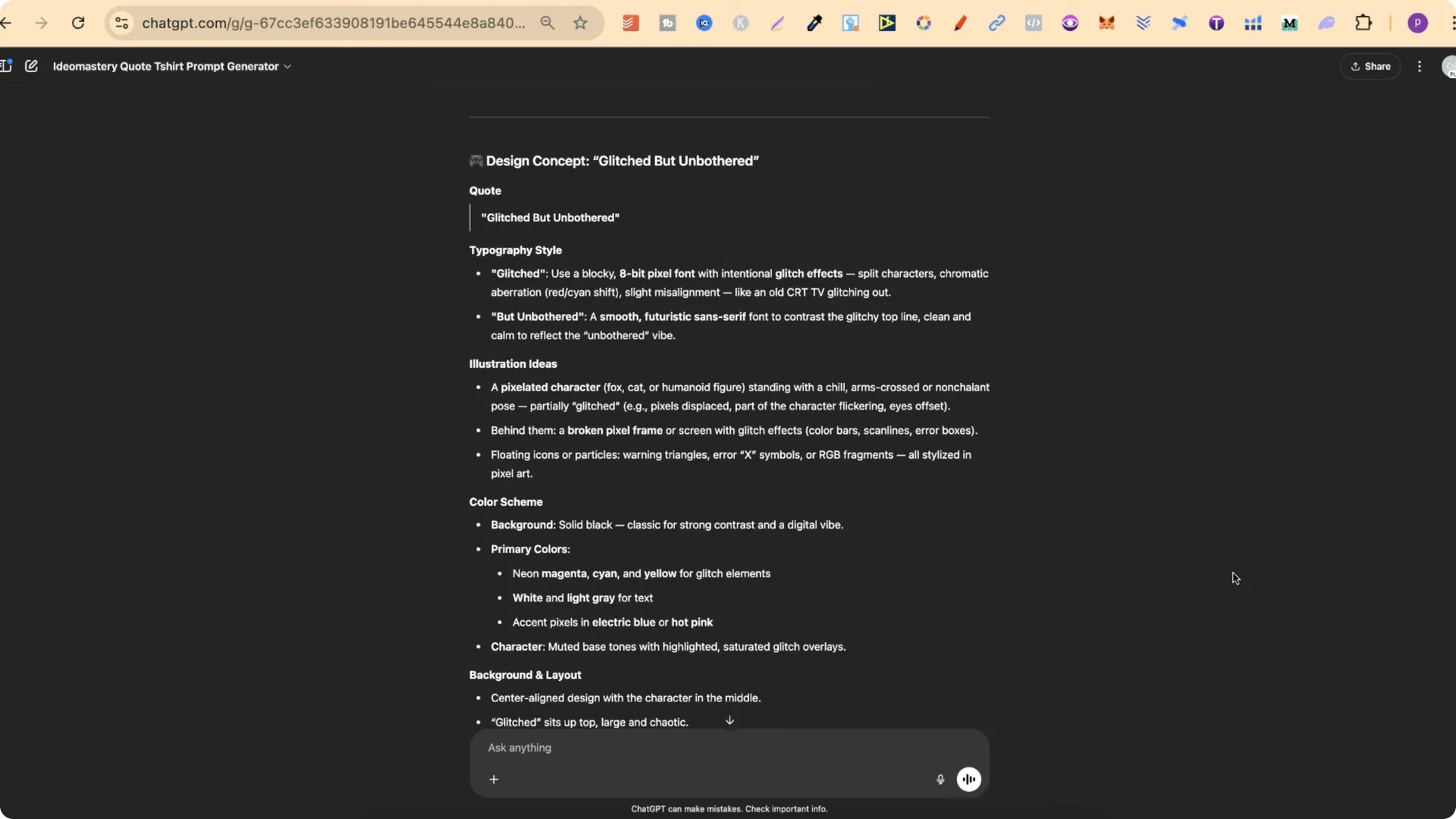 Creating Pixel Art T-Shirts with ChatGPT: Free Prompts Inside screenshot 9