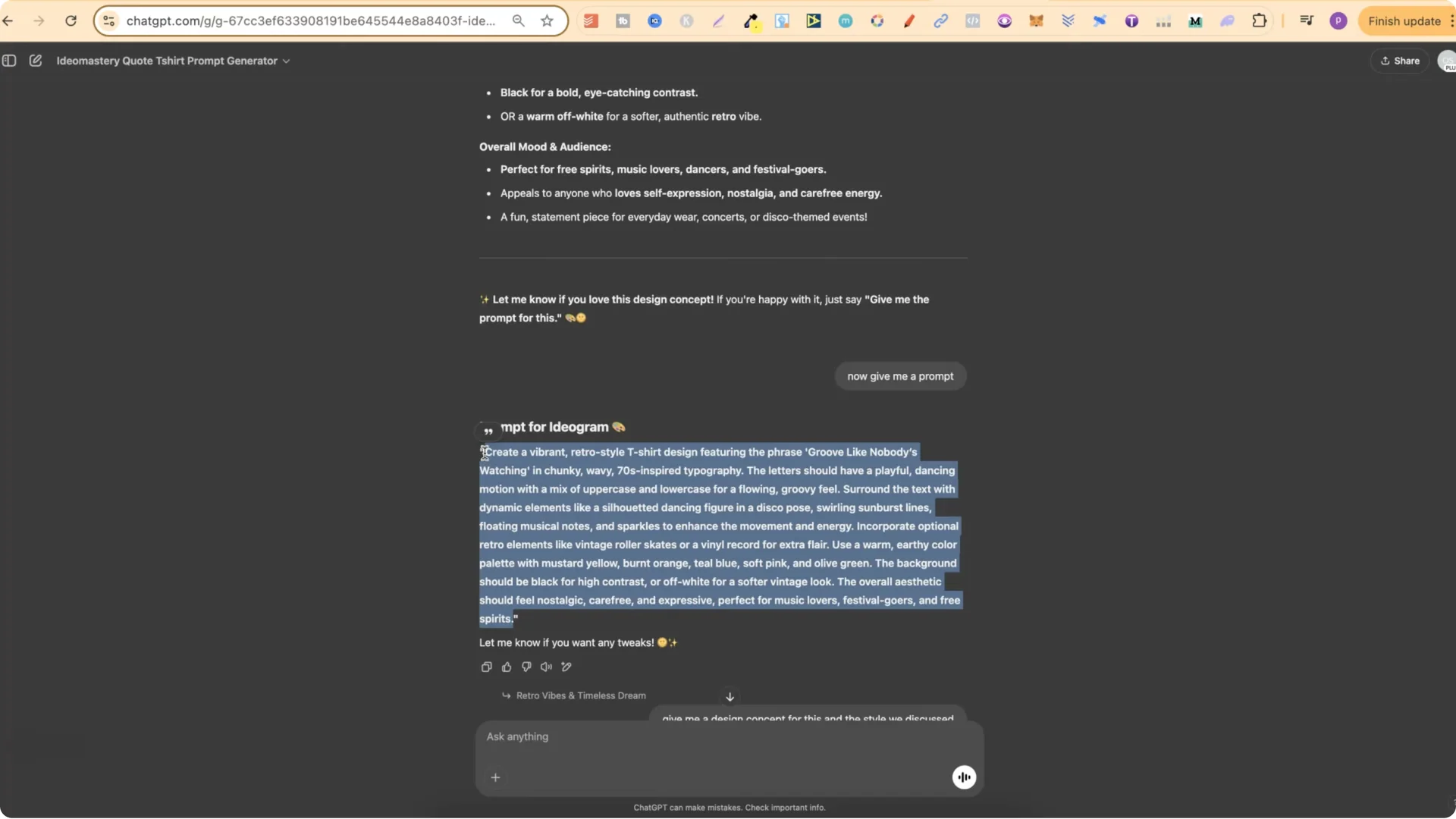 Creating Retro Groovy T-Shirts with IDEOGRAM 2A AI Made Easy screenshot 5