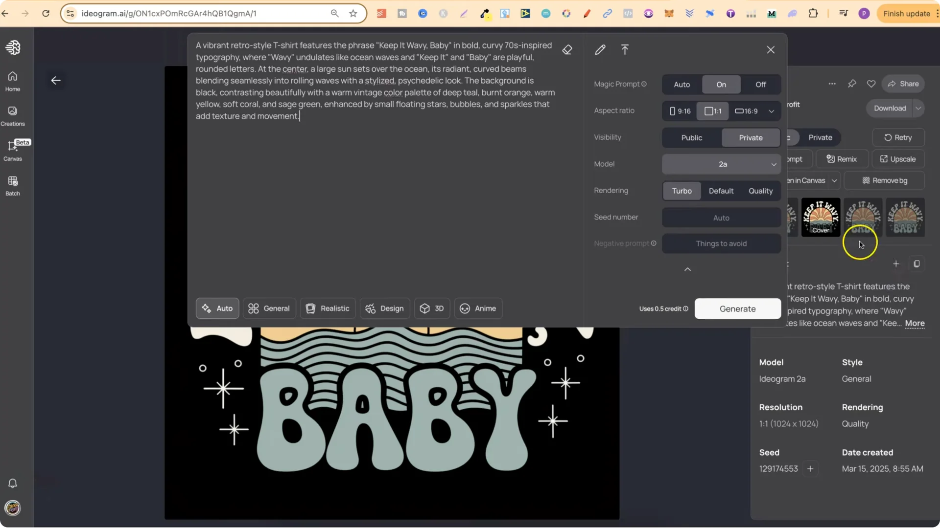 Creating Retro Groovy T-Shirts with IDEOGRAM 2A AI Made Easy screenshot 7