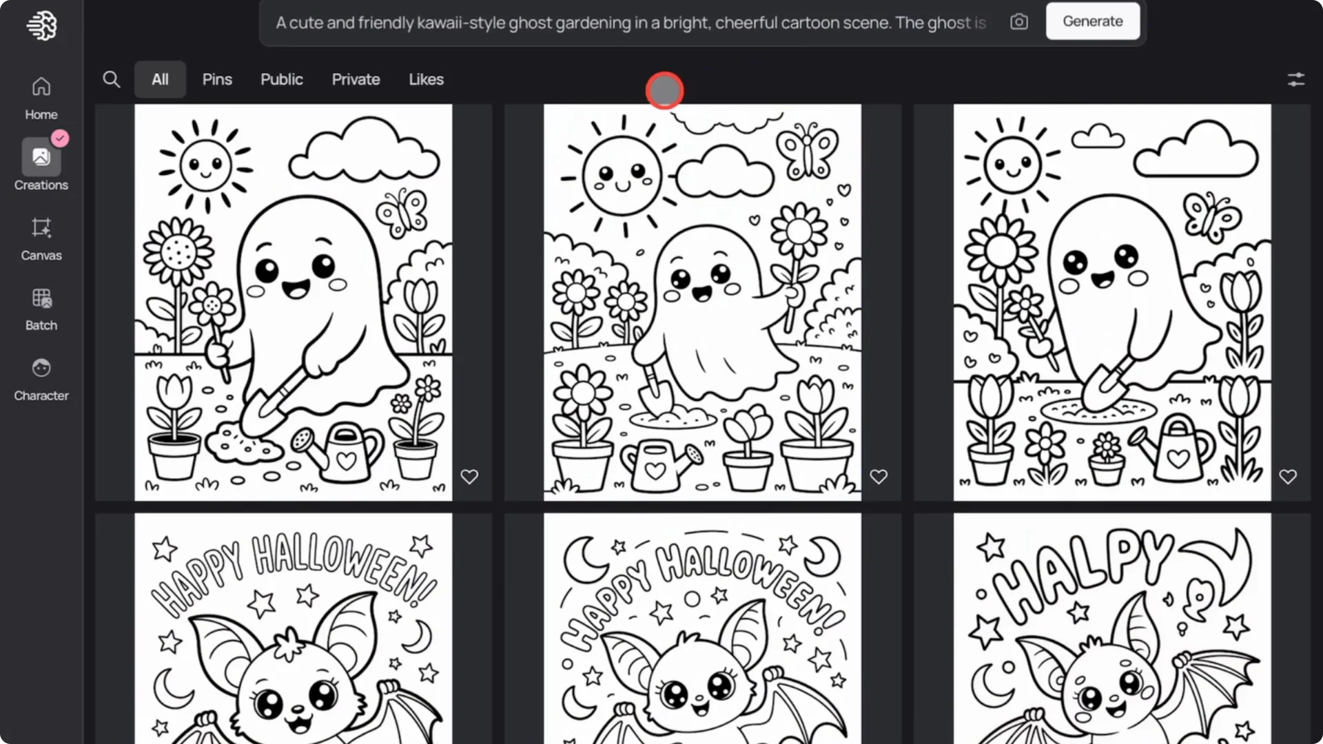 Discover Unique Halloween Coloring Book Ideas You Can Create with AI screenshot 7