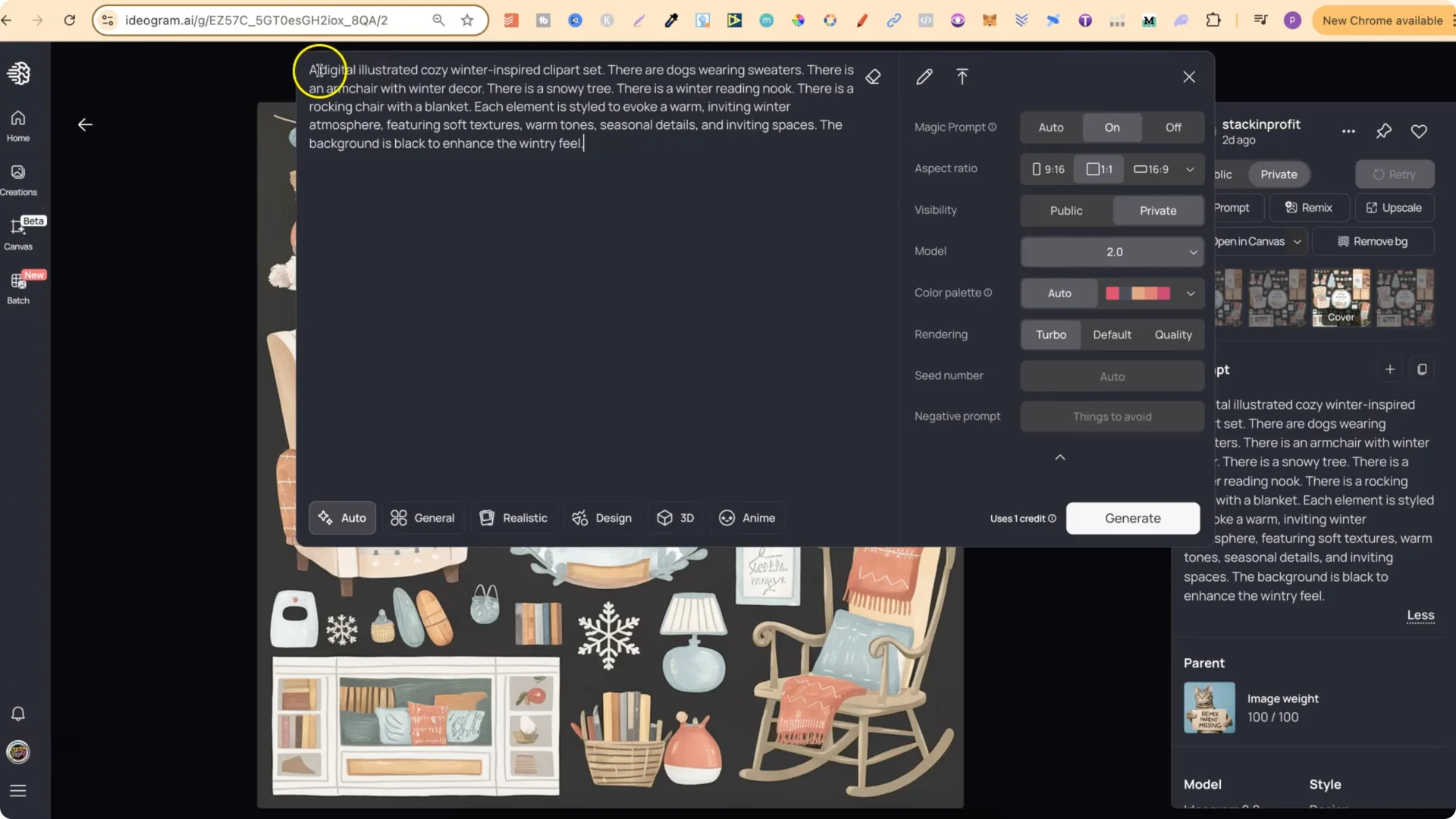 Explore 50+ Unique IDEOGRAM AI Clipart Bundle Prompts screenshot 9