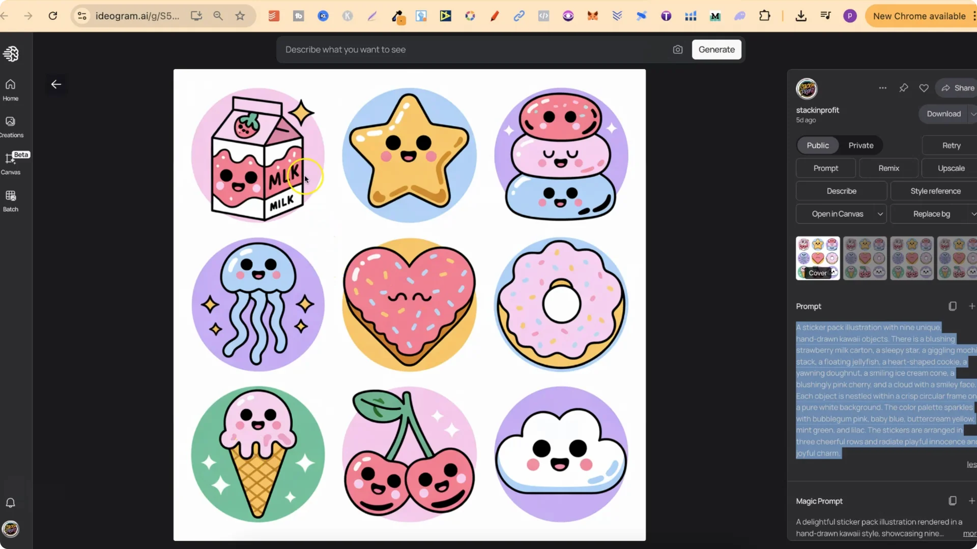 How AI Prompts Can Help You Create Sellable Sticker Packs? screenshot 7