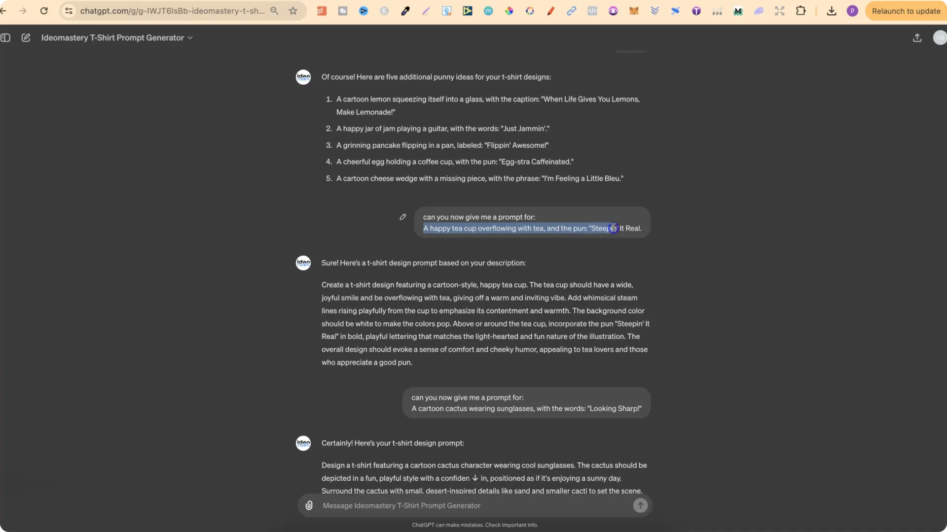 How I Consistently Generate Ideas for Ideogram POD screenshot 3