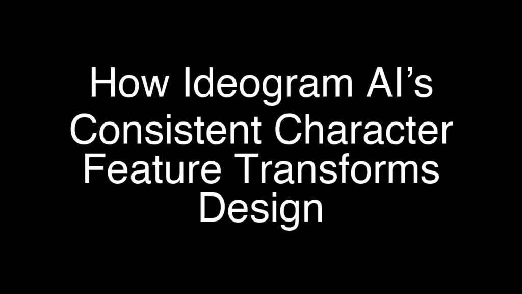 How Ideogram AI’s Consistent Character Feature Transforms Design - Featured Image