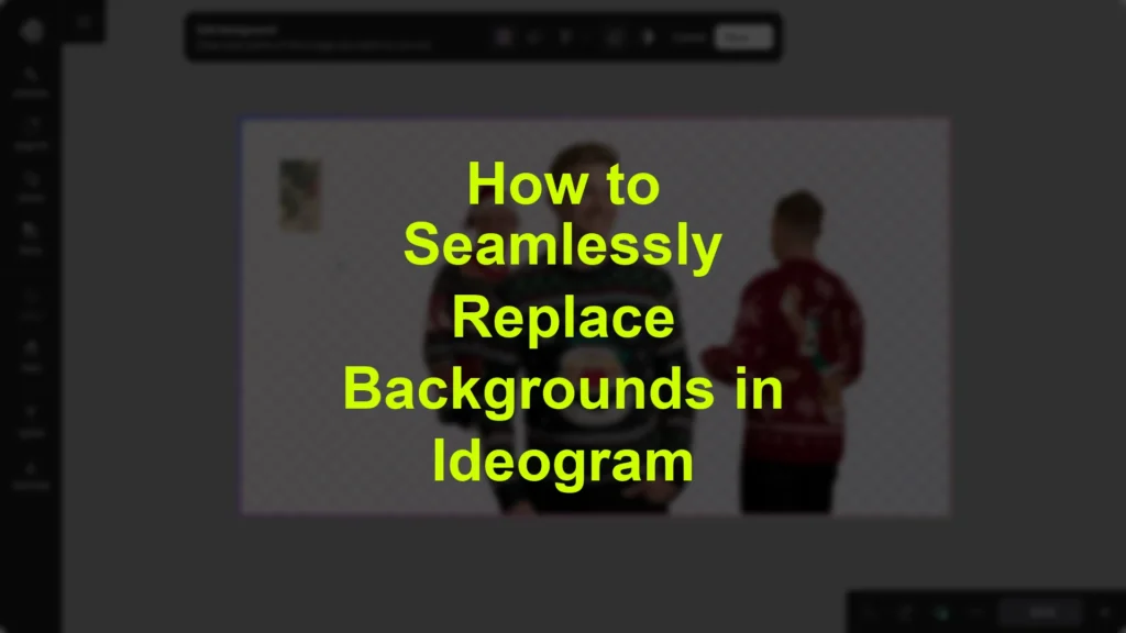 How to Seamlessly Replace Backgrounds in Ideogram? - Featured Image