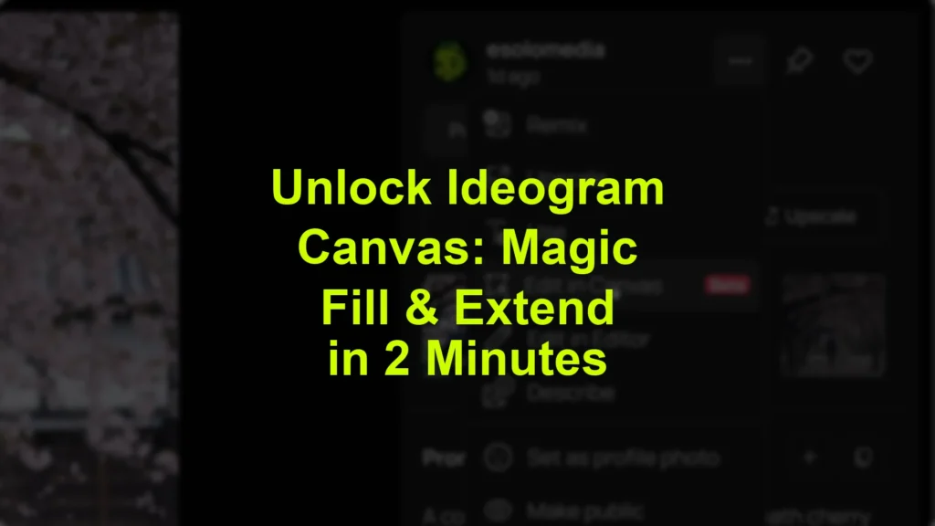 Ideogram Canvas: Magic Fill & Extend in 2 Minutes - Featured Image