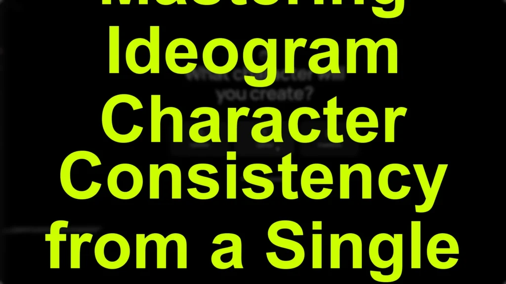 Mastering Ideogram Character Consistency from a Single Image - Featured Image