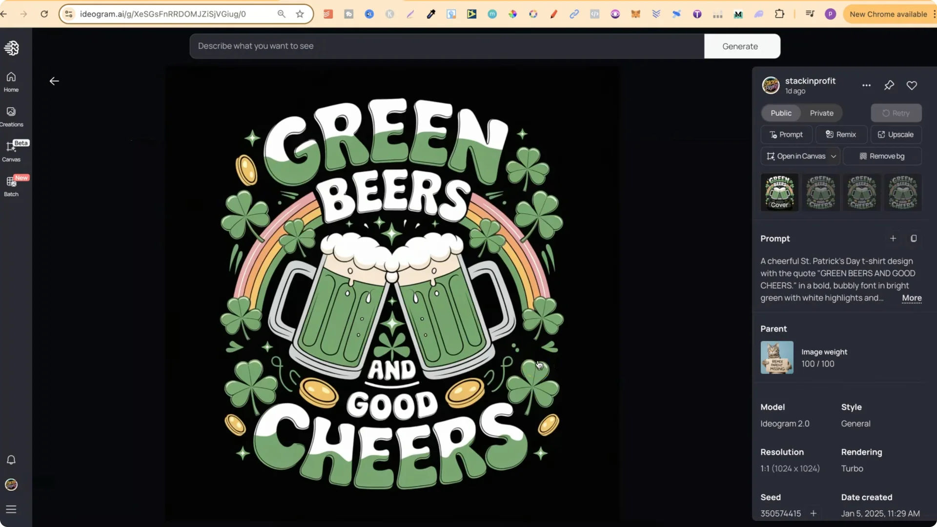 Top IDEOGRAM AI Prompts for St. Patrick’s Day Prints screenshot 1