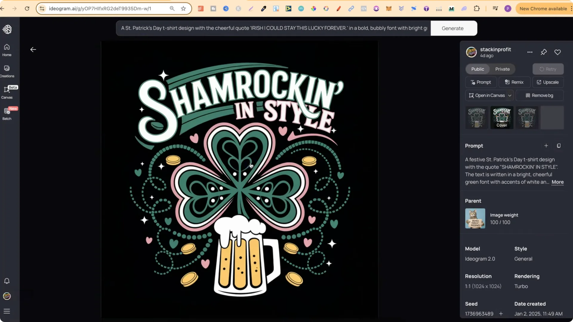 Top IDEOGRAM AI Prompts for St. Patrick’s Day Prints screenshot 3