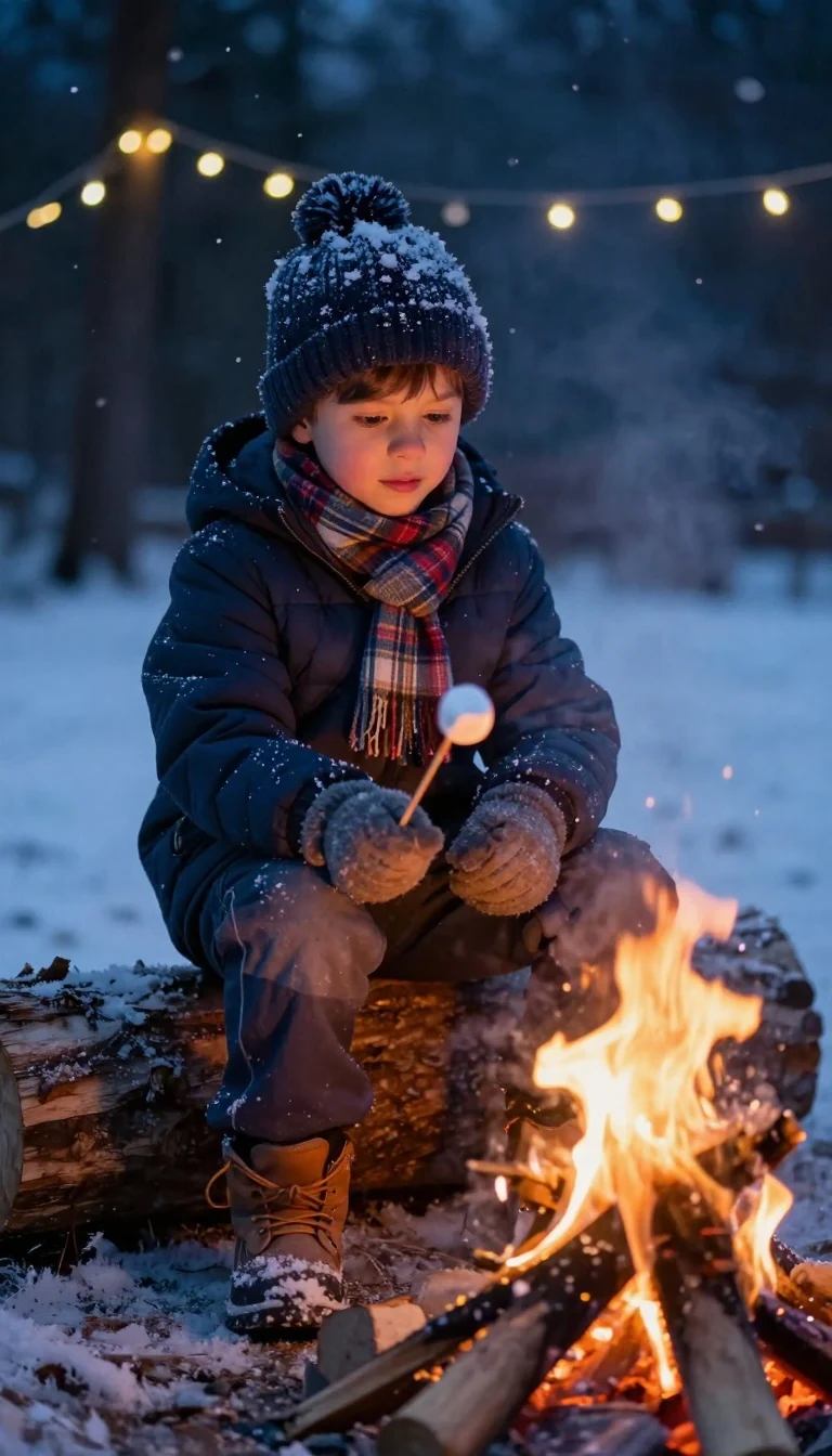 8. Snowy Campfire Storytime